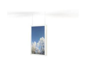 HI-ND 75" display enclosure Window for one display in portrait format, white