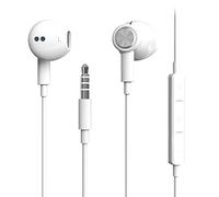 Hi-Res Extra Bass Earbuds Noise Isolating In-Ear Headphones Wired Earbuds with Microphone for iPhone, iPod, iPad, MP3, HUAWEI, Samsung, Lightweight Earphones with Volume Control 3.5mm Jack Headphones