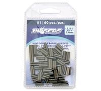 Hi-Seas Mini Double Barrel Copper Crimp Sleeves (1.9 Millimeter), Black