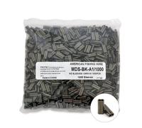 HI-SEAS Mini Double Barrel Copper Sleeves 1.9 mm ID 3.2 mm OD 12.1 mm Length Black 1000 pc