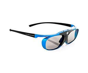 Hi-Shock DLP Pro Blue Heaven DLP Link 3D Glasses for 3D DLP Projectors from Acer, BenQ, Largo, Optoma, Viewsonic, LG, NEC [Shutter Glasses| 96-200 Hz | rechargeable | 32g]