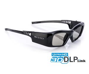 Hi-SHOCK Pro 7G Black Diamond - DLP Link 3D Glasses with Maximum Battery Capacity
