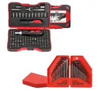 Hi-Spec 101pc Security & Torx Screwdriver Bit Set with Ratchet and Folding Metric & Imperial Allen Key Set - Repair & Maintenance Bundle