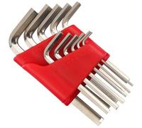 Hi-Spec 11pc Small Metric Hex Allen Key Wrench Tool Set. 1.27-6mm Long and Short Arm Sizes of Hard Cr-V Alloy in a Compact Holder
