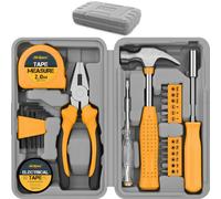 Hi-Spec 24pc Yellow Household DIY Tool Kit. Small