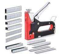 Hi-Spec 3-in-1 Staple & Nail Gun Set: Upholstery Staple Gun with Jam Release. Ideal Staplers & Tackers for Quick Material Attachment, Furniture Re-Upholstering, Decorating & Repairing with 600 Refill