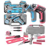 Hi-Spec 35pc Tool Kit with 3.6V USB Cordless Electric Screwdriver and Compact Home Repair Tool Kit