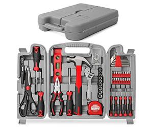 Hi-Spec 54pc Home & Office DIY Tool Kit Set. Complete Household Tool Box with Essential Hand Tools Included for Basic Repairs, Maintenance & Home Improvement Projects