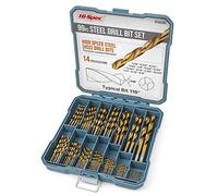 Hi-Spec 99pc Drill Bit Set for Metal, Wood & Plastic, Titanium HSS