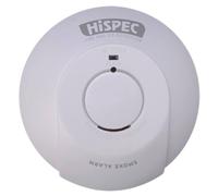 Hi-Spec Fast Fix Base Photoelectric Smoke Alarm With Built In Test Button in White Hi-Spec White