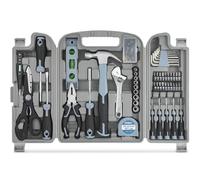Hi-Spec Home DIY Tool Kit with Essential Hand Tools & Carry Case, Gray | Everyday repair support, tidy organisation, practical starter selection, 54pc included, routine upkeep, easy to store
