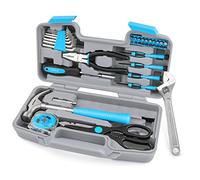 Hi-Spec Home Tool Kit for Home & Office DIY 40pc Blue - Small Essential DIY kit with Hand Tools for Household Repairs, New Homes, Travel, Office, College and Everyday DIY in a Compact Toolbox.
