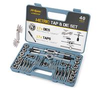 Hi-Spec Metric Tap & Die Threading Set with Pitch Gauge for Garage Use