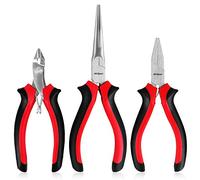 Hi-Spec Mini Pliers Tool Set for Hobby, Craft & Jewellery Work with Cutters