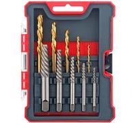 Hi-Spec Screw Extractor & HSS Drill Bit Set for Broken Screws & Bolts | Broad fixing coverage, organised case storage, durable steel selection, 10pc included, 3-6mm range, workshop ready