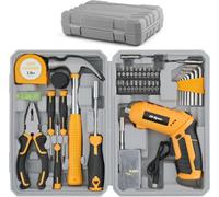 Hi-Spec Tools 4V Pink Drill Electric Screwdriver For Household Tool Set By Hi-Spec 42-Pcs