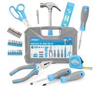 Hi-Spec Tools Blue Tool Kit 42 Pcs With Hammer, Screwdriver, Plier Diy