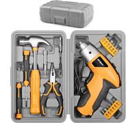 Hi-Spec Tools Cordless Screwdriver 3.6V Yellow Usb With 19Pc Diy Home Tool Kit Hi-Spec
