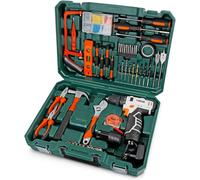 Hi-Spec Tools Hi-Spec 108Pc Complete Hand Tool Kit Set With Cordless Screwdriver & Drill