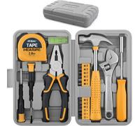 Hi-Spec Tools Hi-Spec 20Pc Small Compact Home Office Basic Hand Tool Kit Set For Household Diy Repairs. Complete In A Book-Sized Box Case