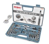 Hi-Spec Tools Imperial Sae & Metric Tap & Die Set. Complete M3 To M12 / 4 To 1/2 Hi-Spec 39Pc