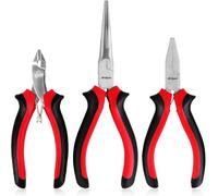 Hi-Spec Tools Mini Pliers 3Pc Hand Tool Set Hobby & Craft Work For Modelling Metal & Jewellery