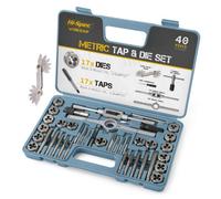 Hi-Spec Tools Tap And Die Set 40Pcs Metric Size M3 To M12 Bearing Steel Threading Tool Hi-Spec