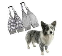 Hi Sprout Dog Elbow Recovery Sleeve with Protector Pads for Senior Dogs & Post-Surgery Front Legs, Anti-Licking Brace & Wound Care Support, Updated with Adjustable Shoulder Straps(Grey Set, XXXL)