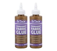 HI-TACK Fabric Glue 2 Pack - 115ml High-Performance, Non-Toxic Adhesive for Fabrics, Leather, Sheepskin & Denim - Easy to Apply, Permanent Bond, Washable & Safe