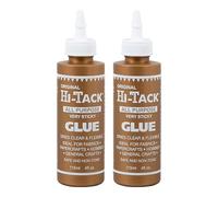 HI-TACK Original All-Purpose Glue 2 Pack - 115ml Very Sticky, Strong, Flexible, Clear-Drying Adhesive for Fabric, Wood, Paper, Metal & Crafts Safe, Non-Toxic, Heat-Resistant Counter-Top Stand Display