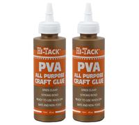 Hi-Tack PVA Craft Glue 115ml - 2 pack Strong Adhesive for Fabric, Paper, Wood, Polystyrene, Foam & More Ideal for Crafting, DIY, and Repairs Fast-Drying, Versatile Bonding Solution