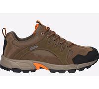 Hi-Tec Auckland Waterproof Men's Hiking Shoes Men's Trainers, Size 11 In Brown/Orange/Black