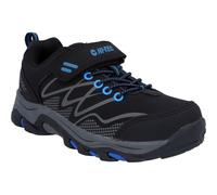 Hi-Tec BLACKOUT LOW JUNIOR, Boys’ High Rise Hiking Boots, Black (Black/Blue 21), 1 (33 EU)