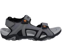 Hi-Tec Men's Crater Walking Sandal - Steel Grey/Black/Orange - UK Size 11