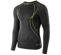 Hi-Tec Ikar Top Long Sleeve Thermoactive Shirt - Black/Lime Punch