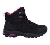 Hi Tec Jackdaw Mid Waterproof Boot Black/Burgundy Re cycled softshell upper wi