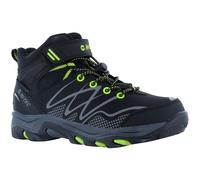 Hi-Tec Boy's Blackout MID WP JR Walking Shoe, Black/Lime, 3 UK