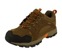 Hi-Tec Mens Hi-Tec Waterproof Walking Trainers Auckland Lite WP - Brown/Orange/Black - UK 10