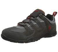 Hi-Tec Men's QUADRA II Walking Shoe, Charcoal/Zingy RED, 8 UK