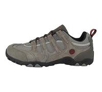 Hi-Tec Quadra Classic Men Low Rise Hiking Boots, Grey (Charcoal/Black/Red 053), 9 UK (43 EU)