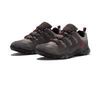Hi-Tec Men's QUADRA II Walking Shoe, Charcoal/Zingy RED, 8 UK