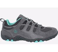 Hi-Tec QUADRA II Womens Hiking Shoe, Grey/Mint, 5 UK
