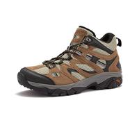 HI-TEC Ravus WP Mid Waterproof Hiking Boots for Men, Lightweight Breathable Outdoor Trekking Shoes, Tan, 8.5 X-Wide