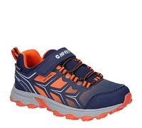 Hi-Tec Scooby Low WP JR Hiking Shoe, Naval Academy/RED Orange/Sleet, 1 UK