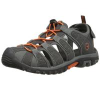 Hi-Tec Shore Junior Unisex-Kids' Sandals - Grey (Charcoal/Grey/Tangelo), 10 Child UK (29 EU)