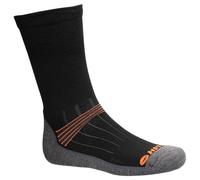 HI-TEC Unisex Adult Altitude Trek Merino Wool Socks (Pack of 3) (3 UK-6 UK) (Black/Orange)