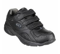 Hi-Tec XT115 Black Unisex Boys Hook Loop Girls Junior Sports Trainers