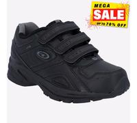 Hi-Tec XT115 Black Unisex Boys Hook Loop Girls Junior Sports Trainers