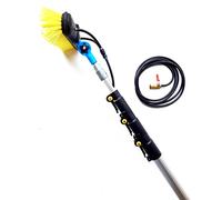 HI-TECH 16ft-20ft-24ft Water Fed Telescopic Window Cleaning Pole Kit Hose Fed Extendable Extended Extension Cleaner Brush Solar panel Cleaning Equipment Tool.