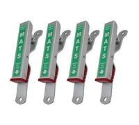HI-TECH Car Wash Mat Clamps - Heavy Duty Wall Mount Floor Mat Holders - Secure, Durable, and Easy to Install - Ideal for Home Garages and Auto Shops - 4 Pack (Green)